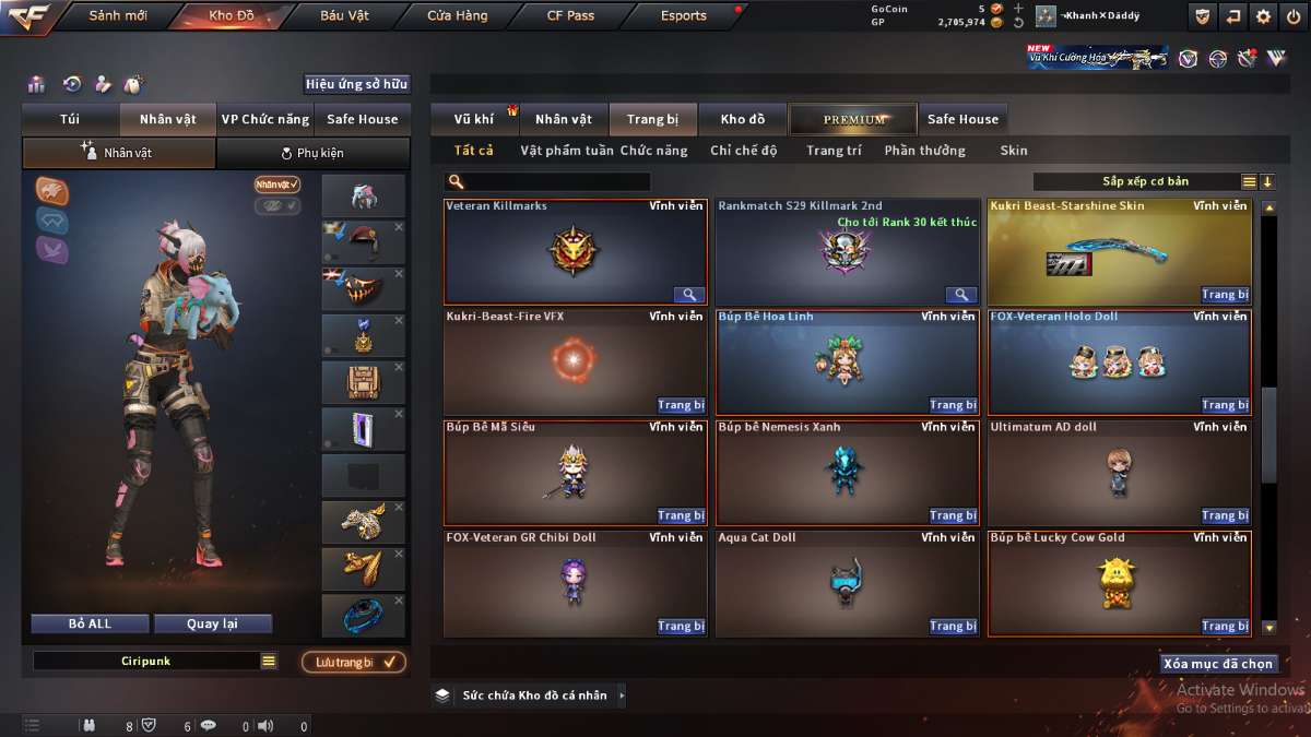shop acc cf uy tin gia re